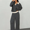 Striped Knit Pants Co-ord Set