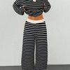 Striped Knit Pants Co-ord Set