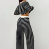 Striped Knit Pants Co-ord Set