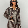 Striped Knit Pants Co-ord Set
