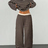 Striped Knit Pants Co-ord Set