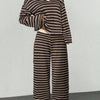 Striped Knit Pants Co-ord Set