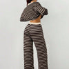 Striped Knit Pants Co-ord Set