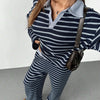 Striped Knit Pants Co-ord Set