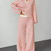 Striped Knit Pants Co-ord Set