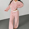 Striped Knit Pants Co-ord Set