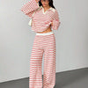 Striped Knit Pants Co-ord Set