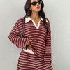 Striped Knit Pants Co-ord Set