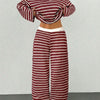 Striped Knit Pants Co-ord Set