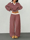 Striped Knit Pants Co-ord Set