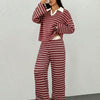Striped Knit Pants Co-ord Set