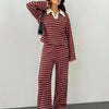 Striped Knit Pants Co-ord Set