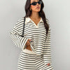 Striped Knit Pants Co-ord Set