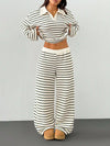 Striped Knit Pants Co-ord Set