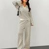Striped Knit Pants Co-ord Set