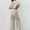 Striped Knit Pants Co-ord Set