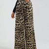 Leopard Print Wide-Leg Pants