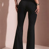 Buckle Detail Flared Pants