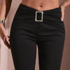 Buckle Detail Flared Pants