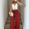 Paperbag Waist Wide-Leg Pants