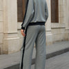 Contrast Trim Knit Pants Co-ord Set
