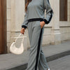 Contrast Trim Knit Pants Co-ord Set
