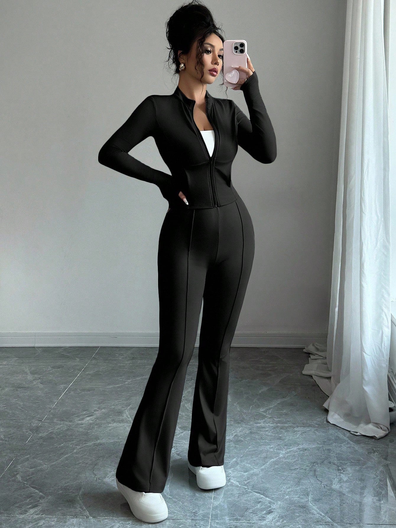 Zip-Up Active Pants Co-ord Set