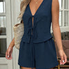 Tie-Front Shorts Co-ord Set