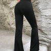 High-Waist Flared Stretch Pants