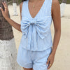 Bow Detail Shorts Co-ord Set