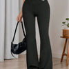 Cross-Waist Flared Pants