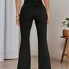Cross-Waist Flared Pants