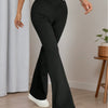 Cross-Waist Flared Pants