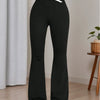 Cross-Waist Flared Pants