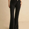 Charm Detail Flared Pants