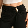 Charm Detail Flared Pants